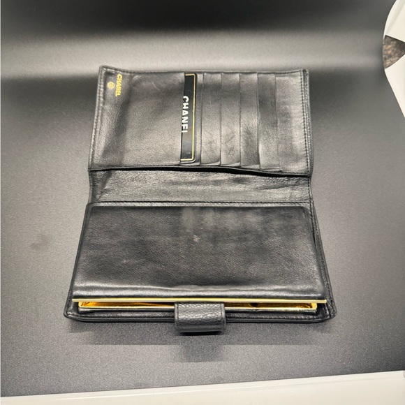 CHANEL BLK Caviar Leather Long Wallet - Picture 10 of 16